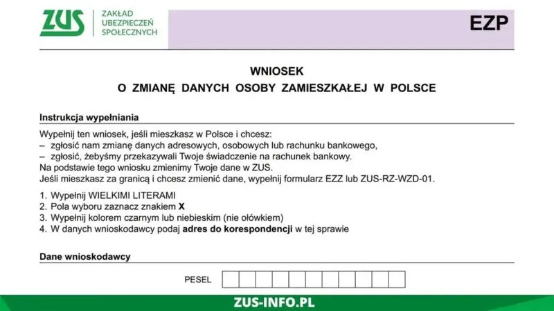 Wniosek EZP